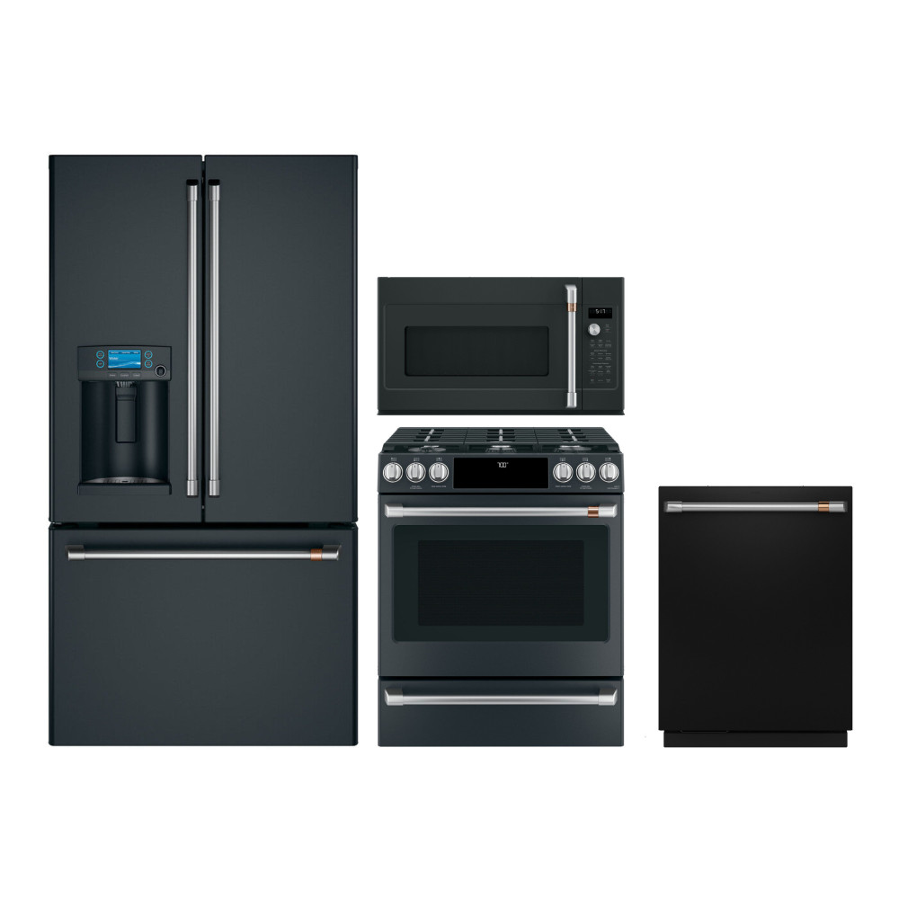Modern Matte Black in Matte Black: 4-piece package — CFE28TP3MD1, CGS700P3MD1, CDT858P3VD1, CVM517P3RD1