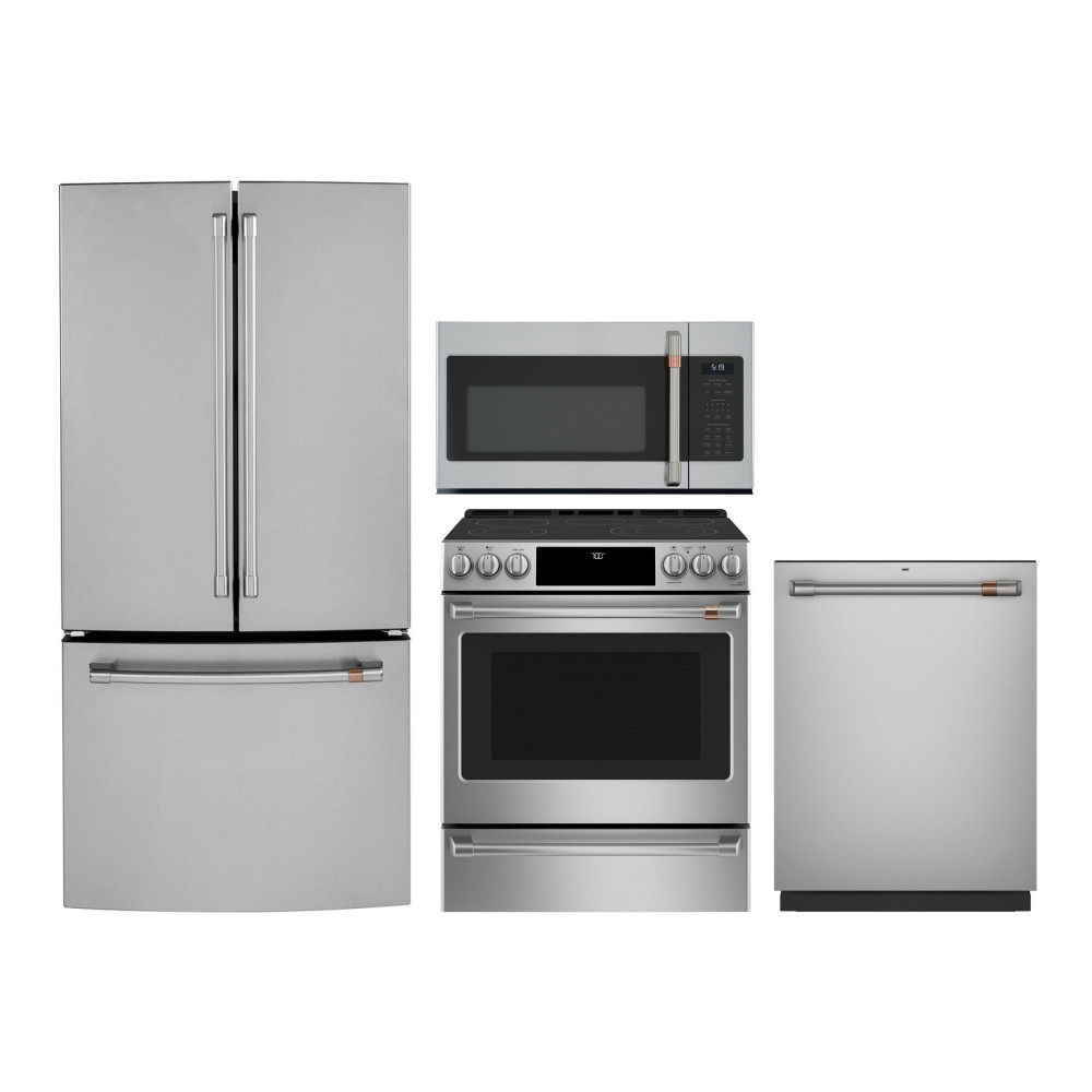 Classic Stainless in Stainless: 4-piece package — CWE19SP2NS1, CES700P2MS1, CDT828P2VS1, CVM519P2PS1