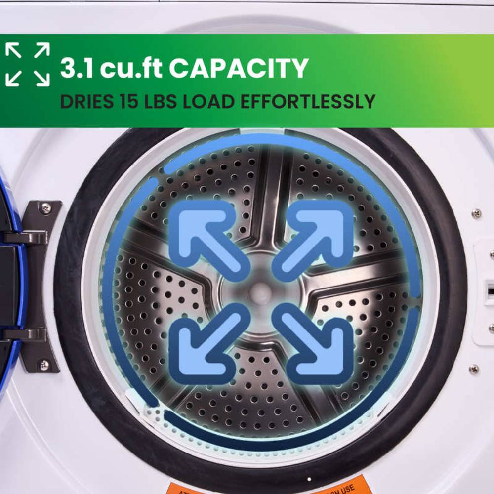 3.1 cu.ft CAPACITY