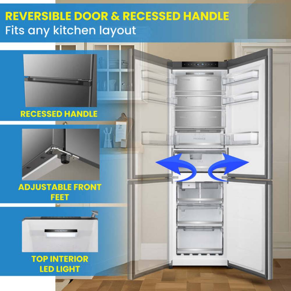 REVERSIBLE DOOR & RECESSED HANDLE