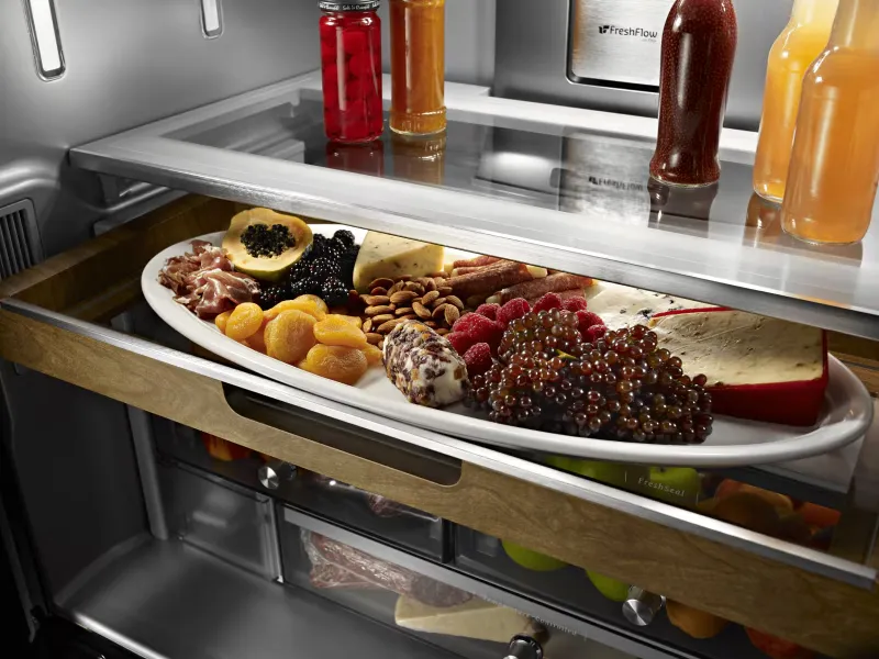 Wood-Look Sliding Storage Tray