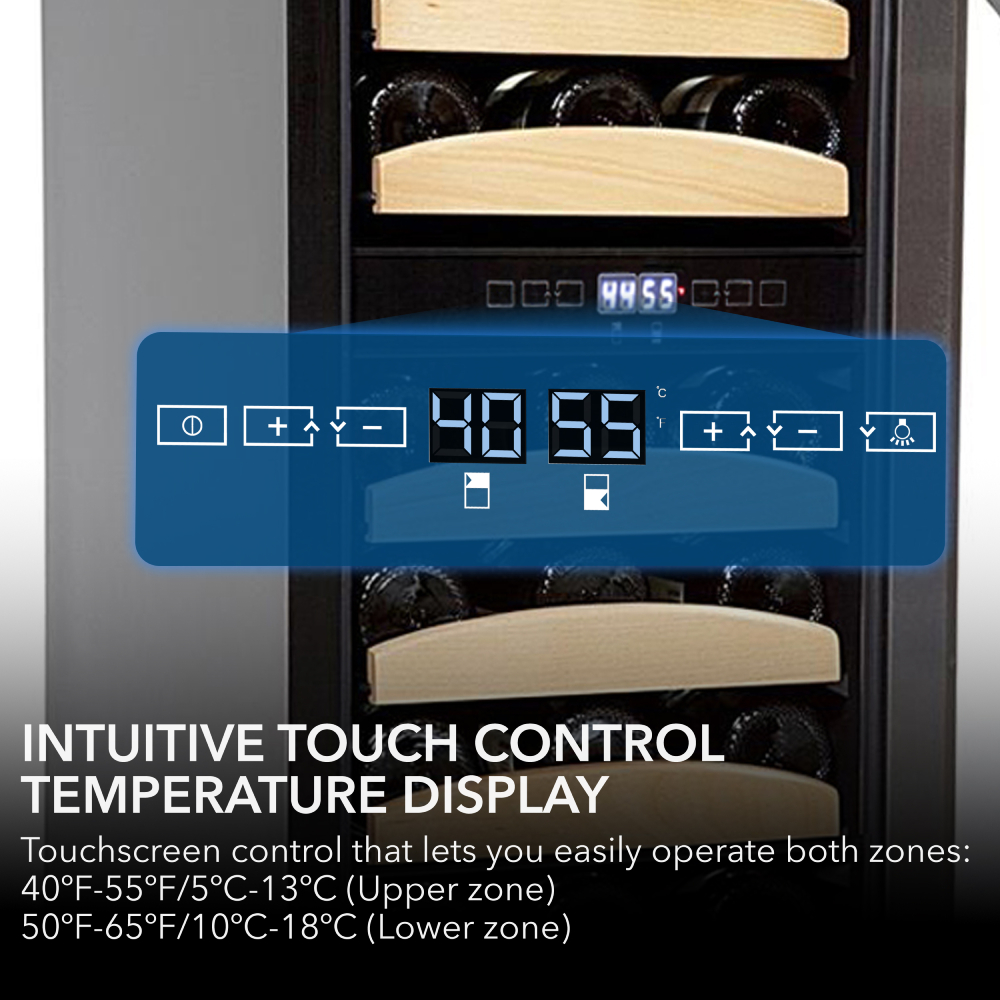 INTUITIVE TOUCH CONTROL TEMPERATURE DISPLAY