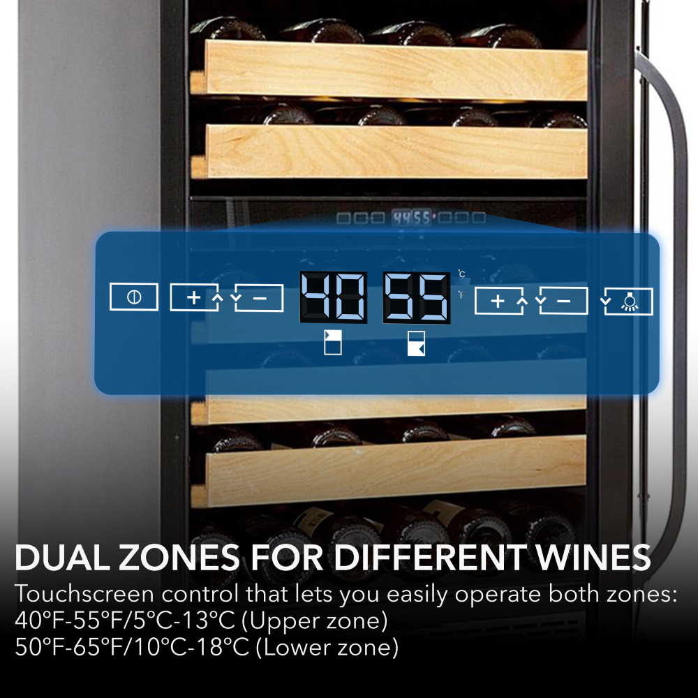 DUAL ZONES FOR DIFFERENT WINES