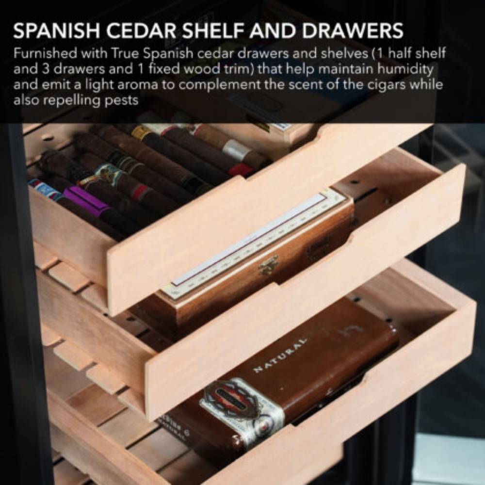 SPANISH CEDAR SHELVES AND DRAWER