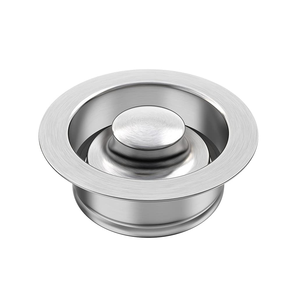 Stainless Steel Sink Flange with 1-Piece Plastic Stopper