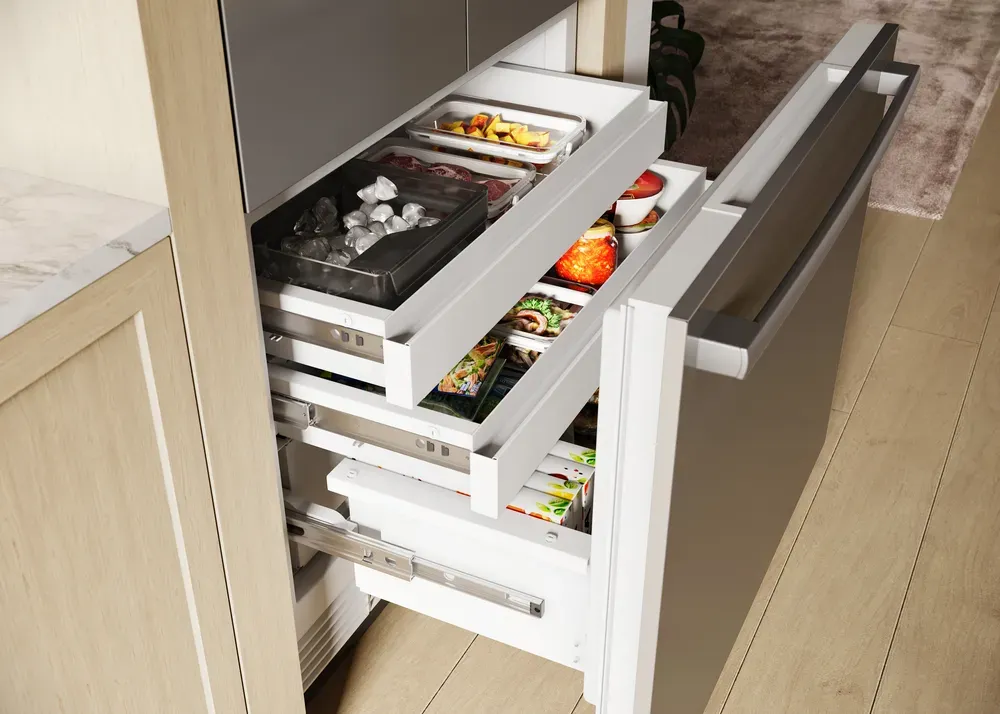 Three-Tiered Freezer Drawers