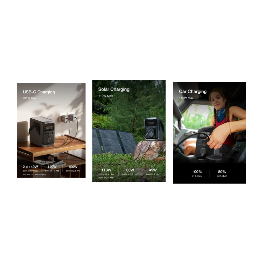 Versatile Charging Options—Outdoor Power Anytime, Anywhere