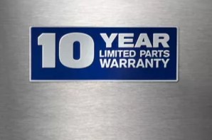 10-year limited parts warranty on the compressor