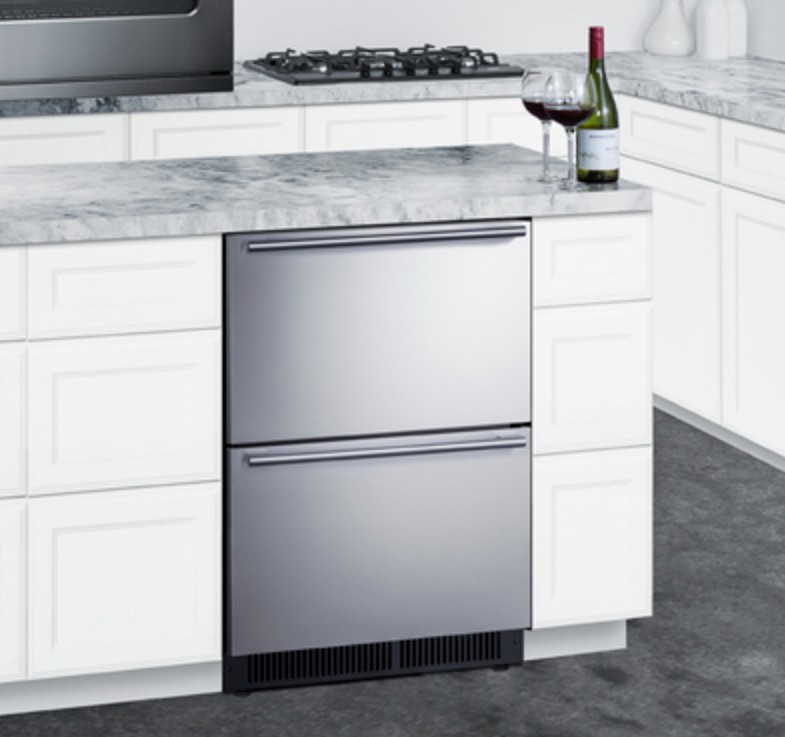 18" Shallow Depth Undercounter Drawer Refrigeration