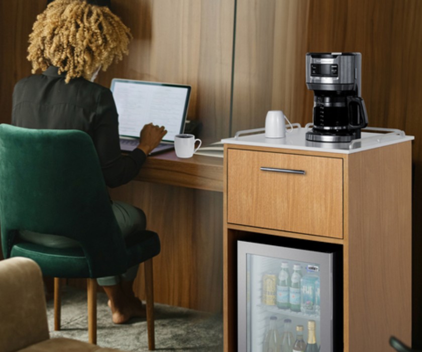 21" Wide Coffee Station With Minibar