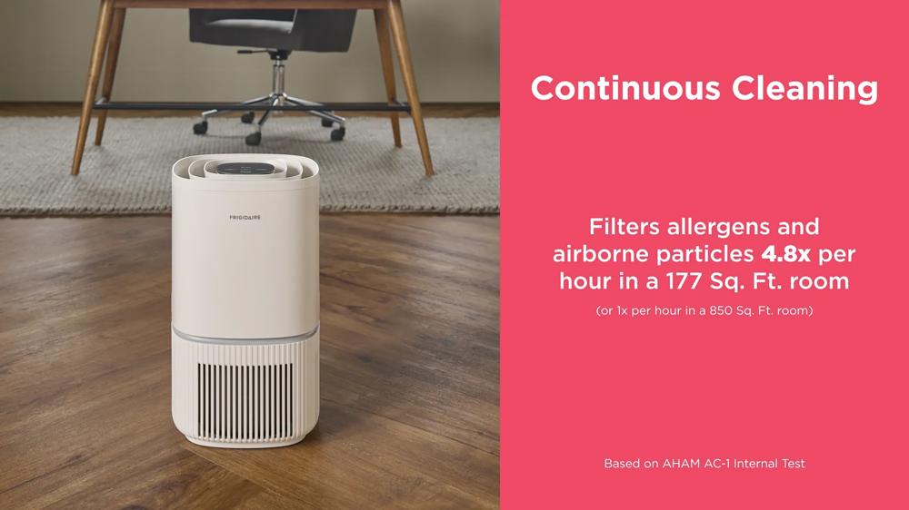 Continuously Filters the Air for Small Rooms