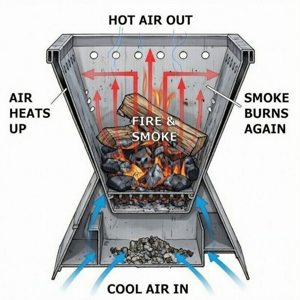 Smokeless 360° Airflow Technology
