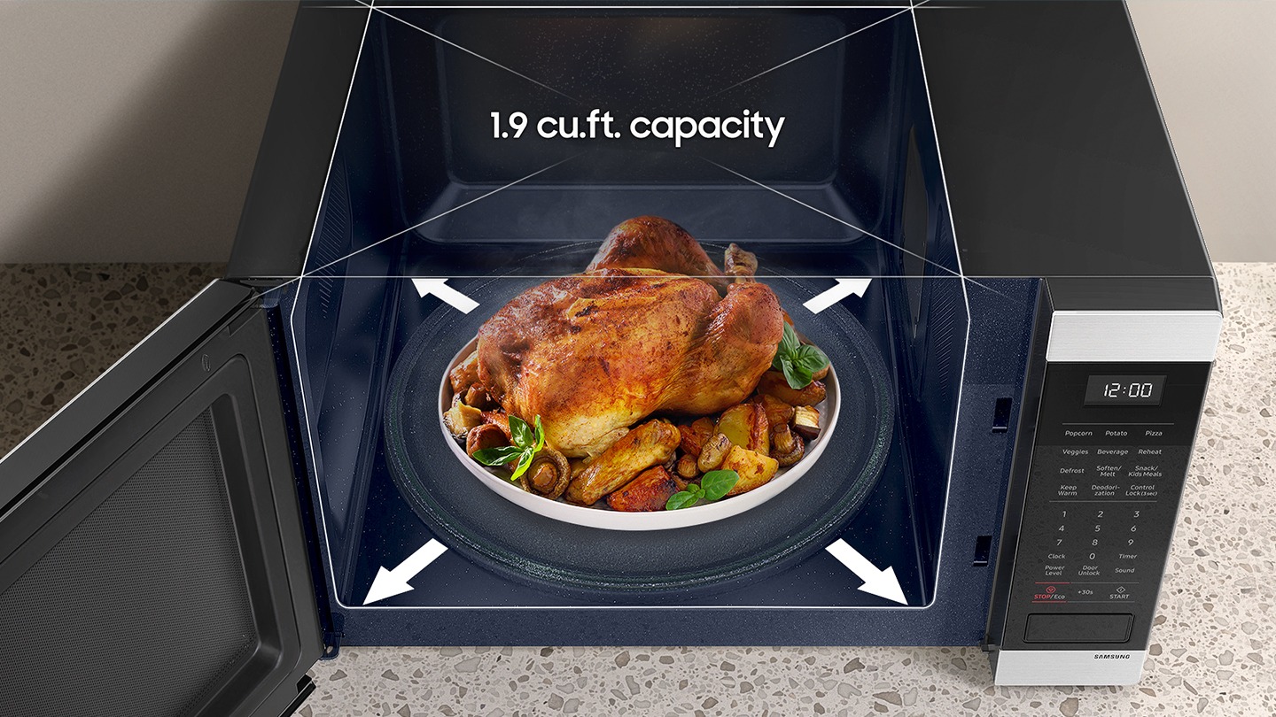 Samsung's largest capacity countertop microwave