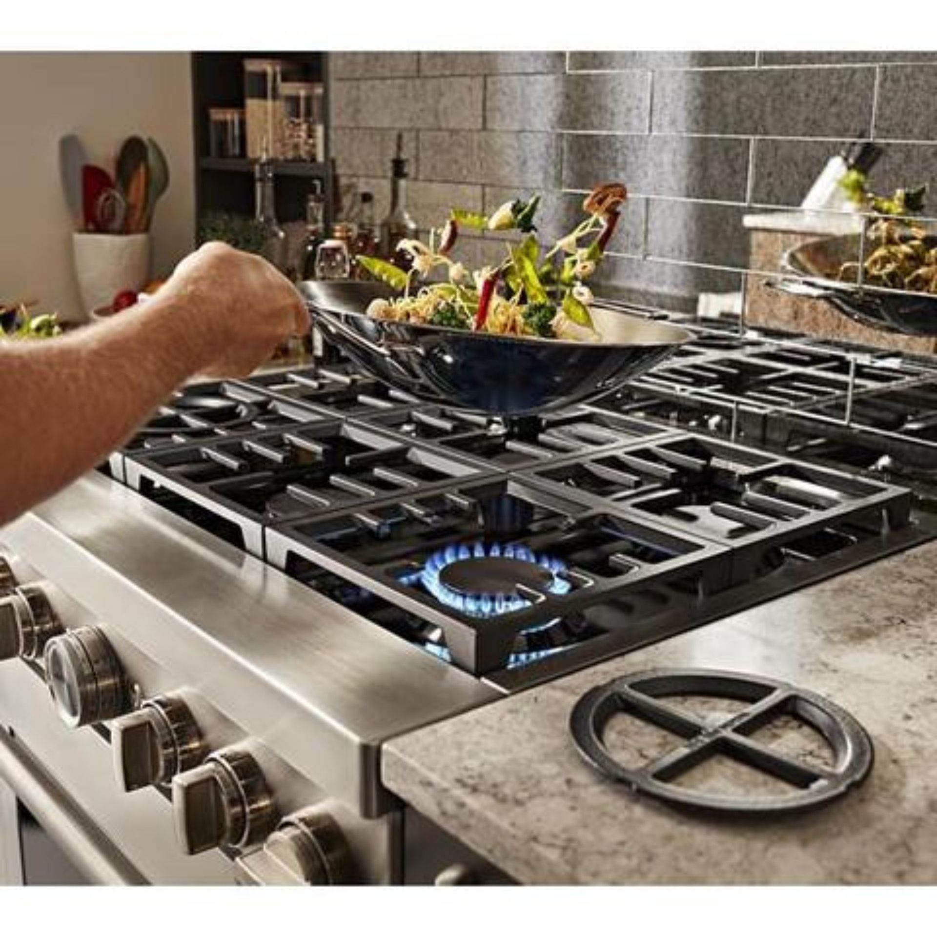 Three 15,000 BTU Burners