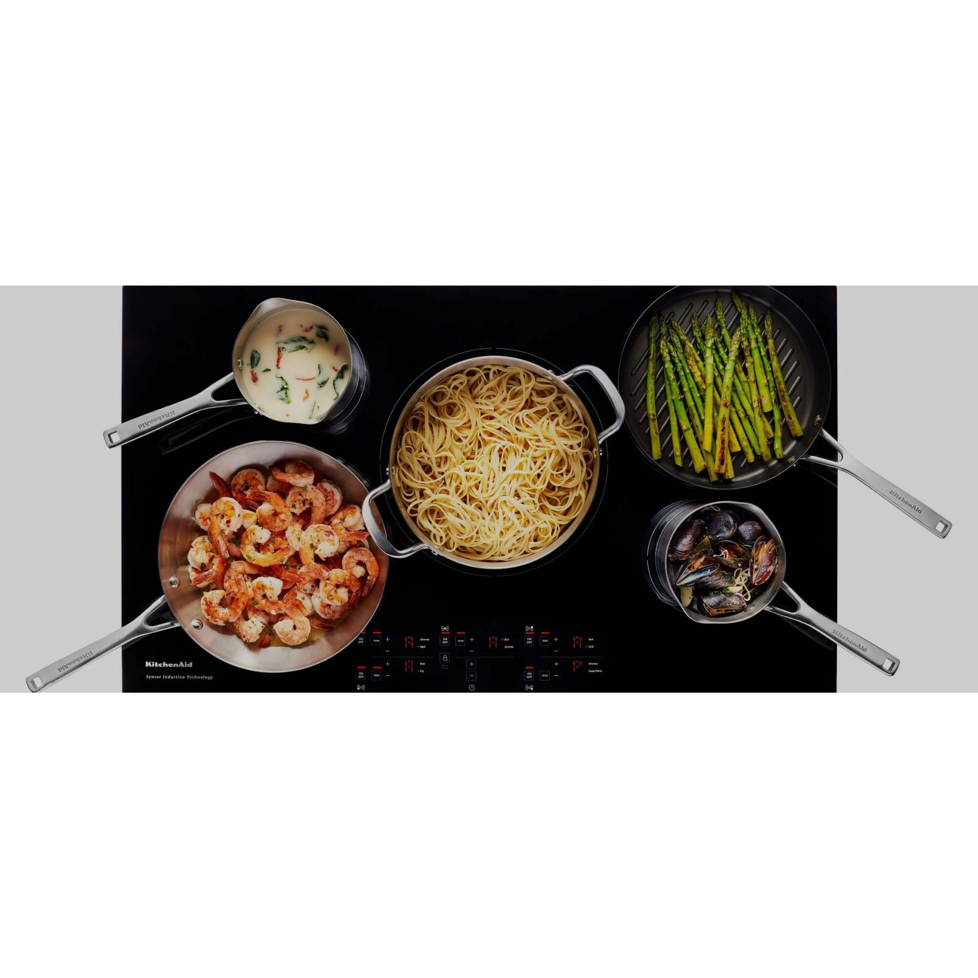 Assisted Cooking Modes for Boil, Fry and Grill