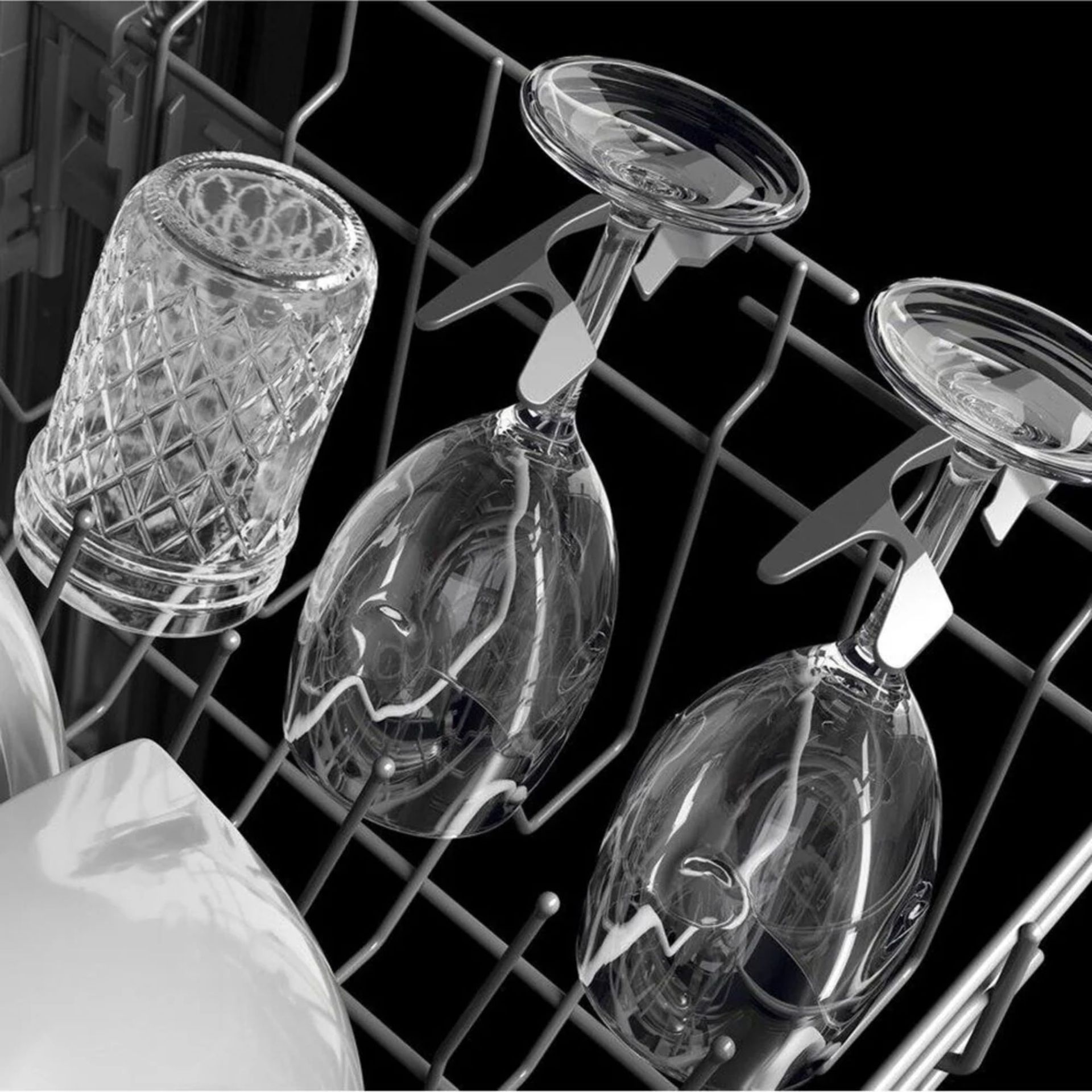 Two Stemware Holders in Middle Rack