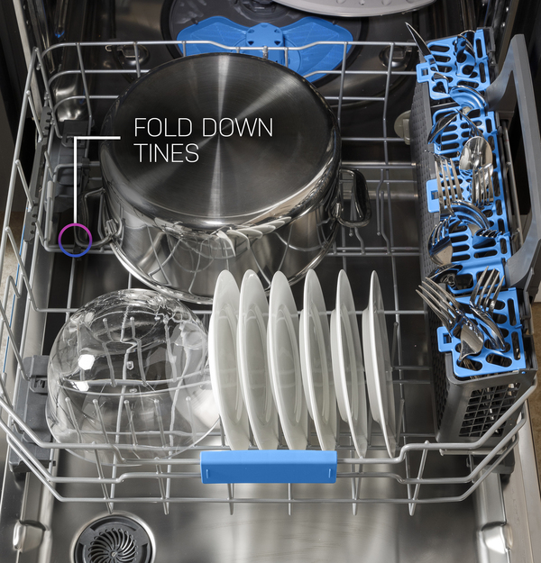 Upper And Lower Rack Fold-Down Tines