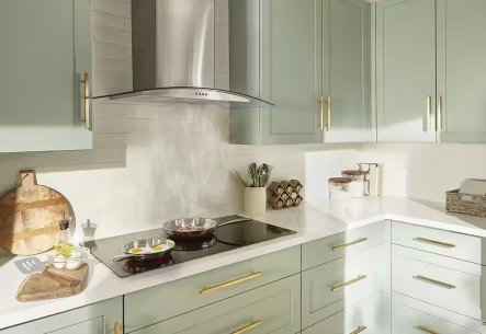 Curved Glass Island Mount Range Hood