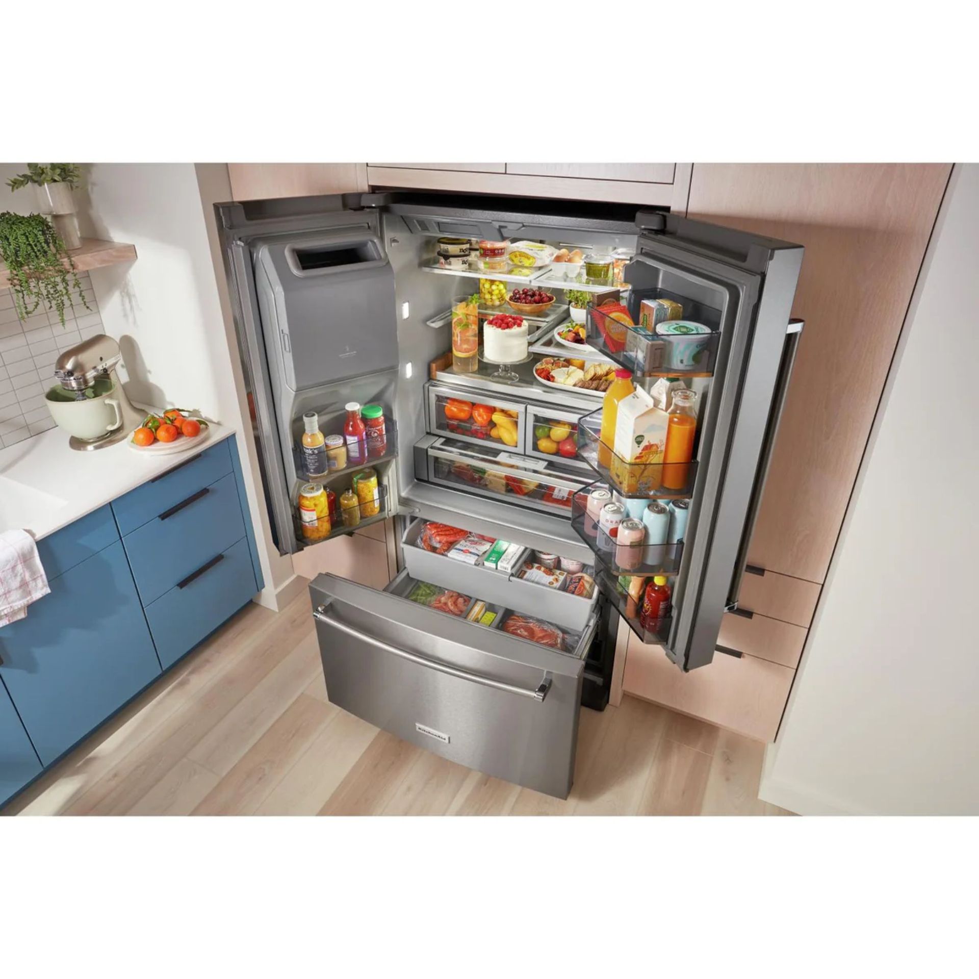 3-Tier Self-Close Freezer Drawer with Extend-Freeze Setting