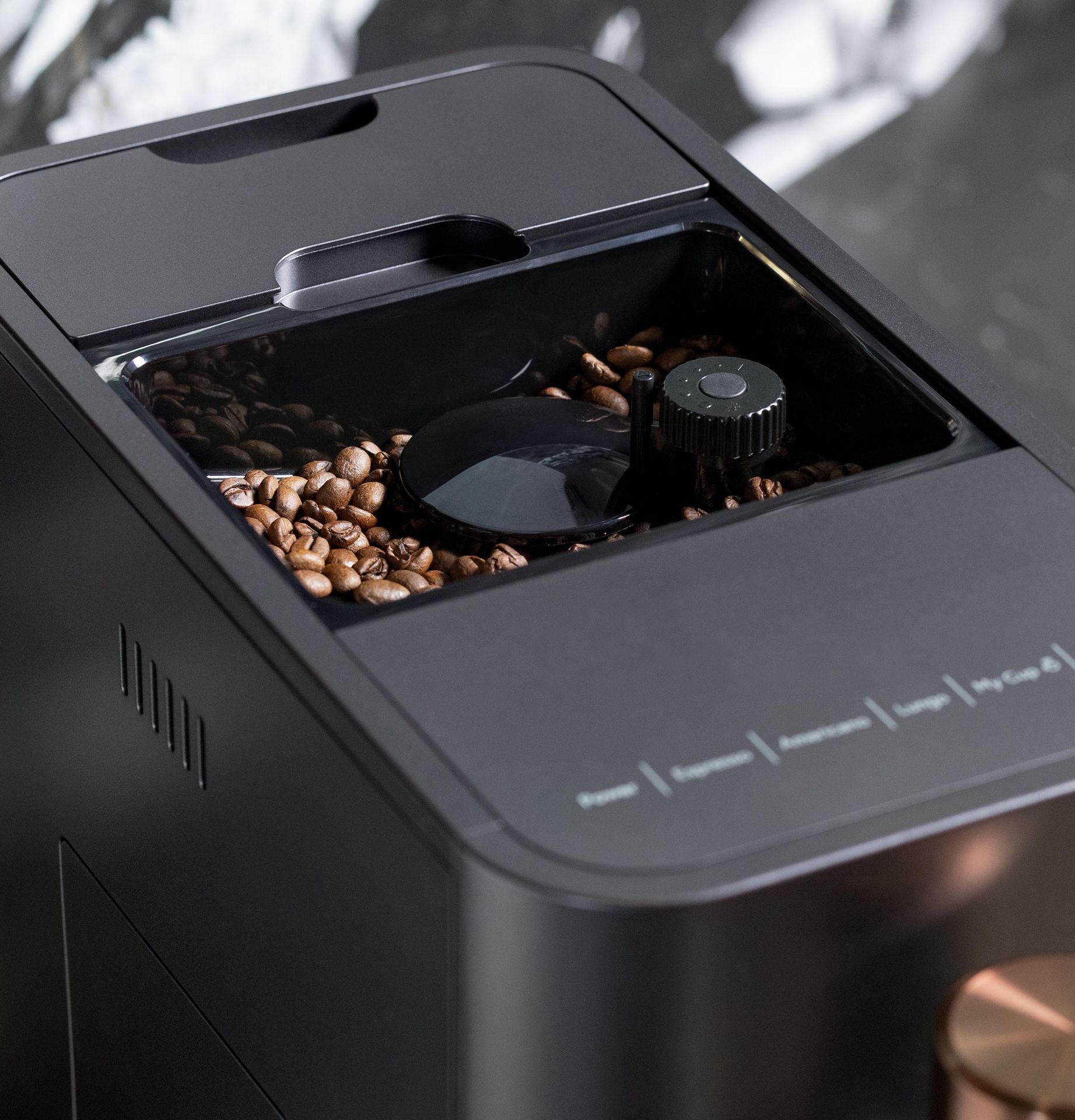 Built-In Bean Hopper