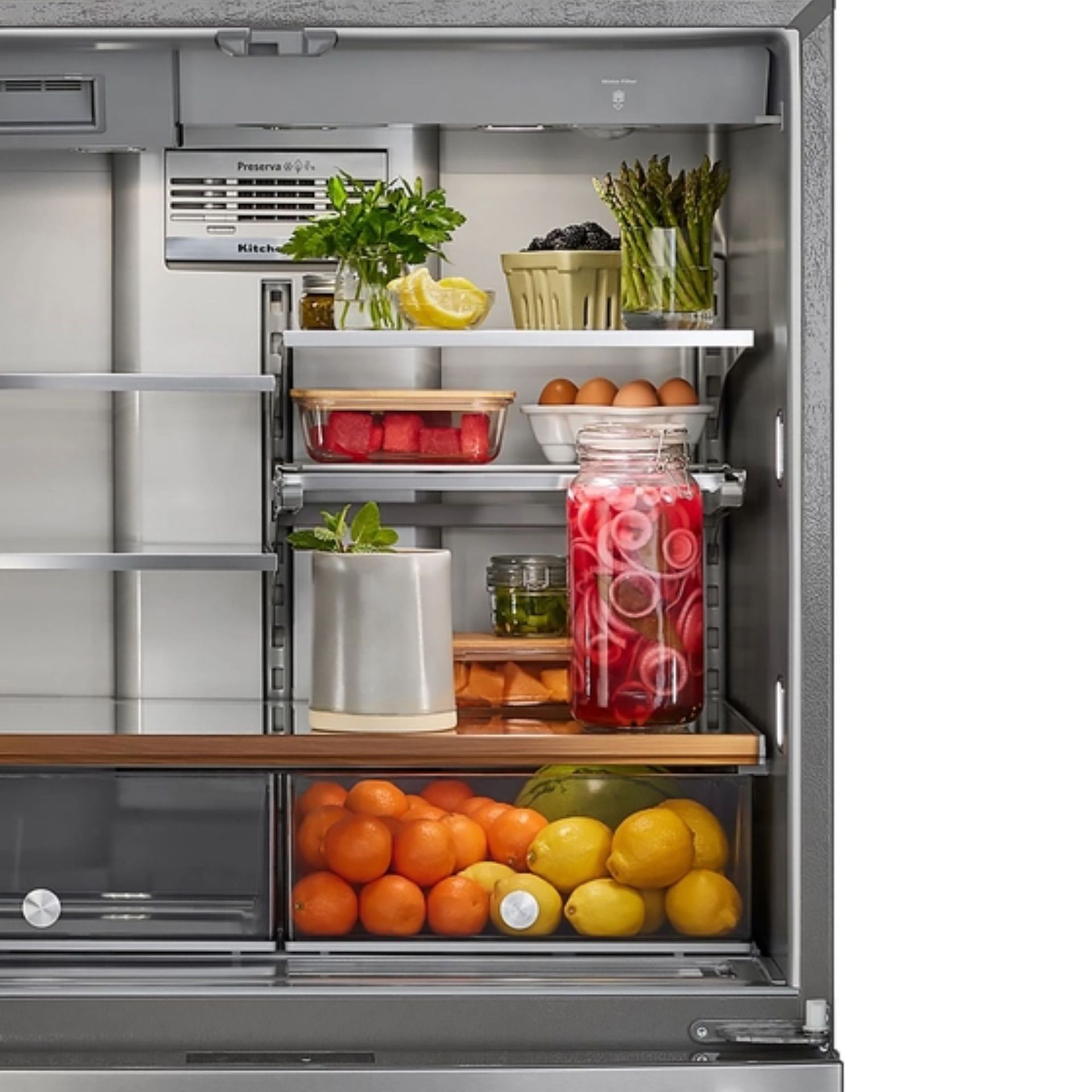 Adjustable Spill Resistant Shelves