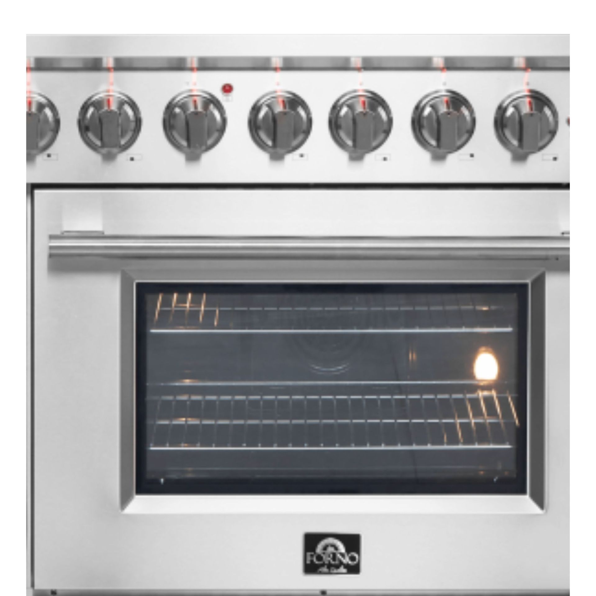 Pro-Style Handle and Zinc Coated Metal Control Knobs with Bezels