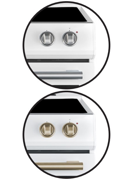 Includes Stainless Steel And Antique Brass Handle And Knobs