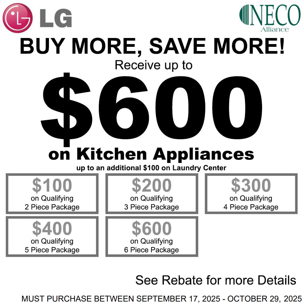 LG NECO Buy More Save More - Up to $600 September 2025
