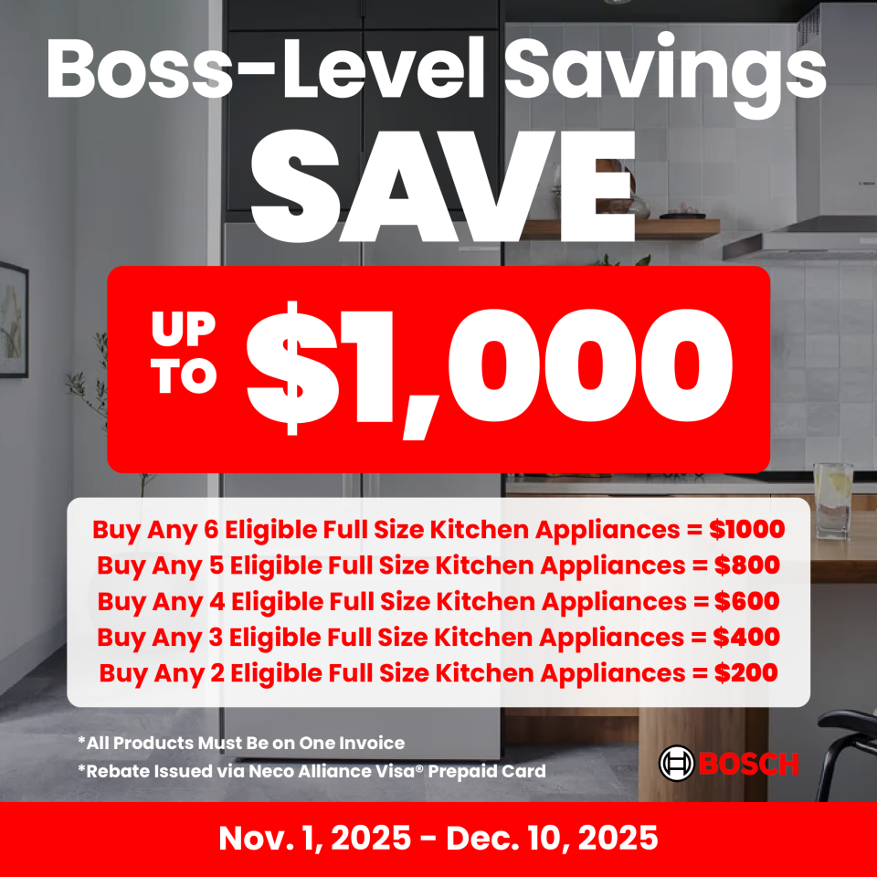 Bosch NECO Buy More Save More - Up to $1000 November 2025