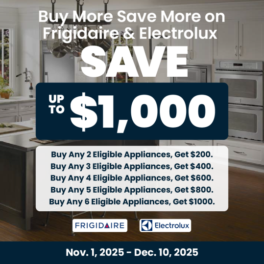 Electrolux Frigidaire NECO Buy More Save More - Up to $1000 November 2025
