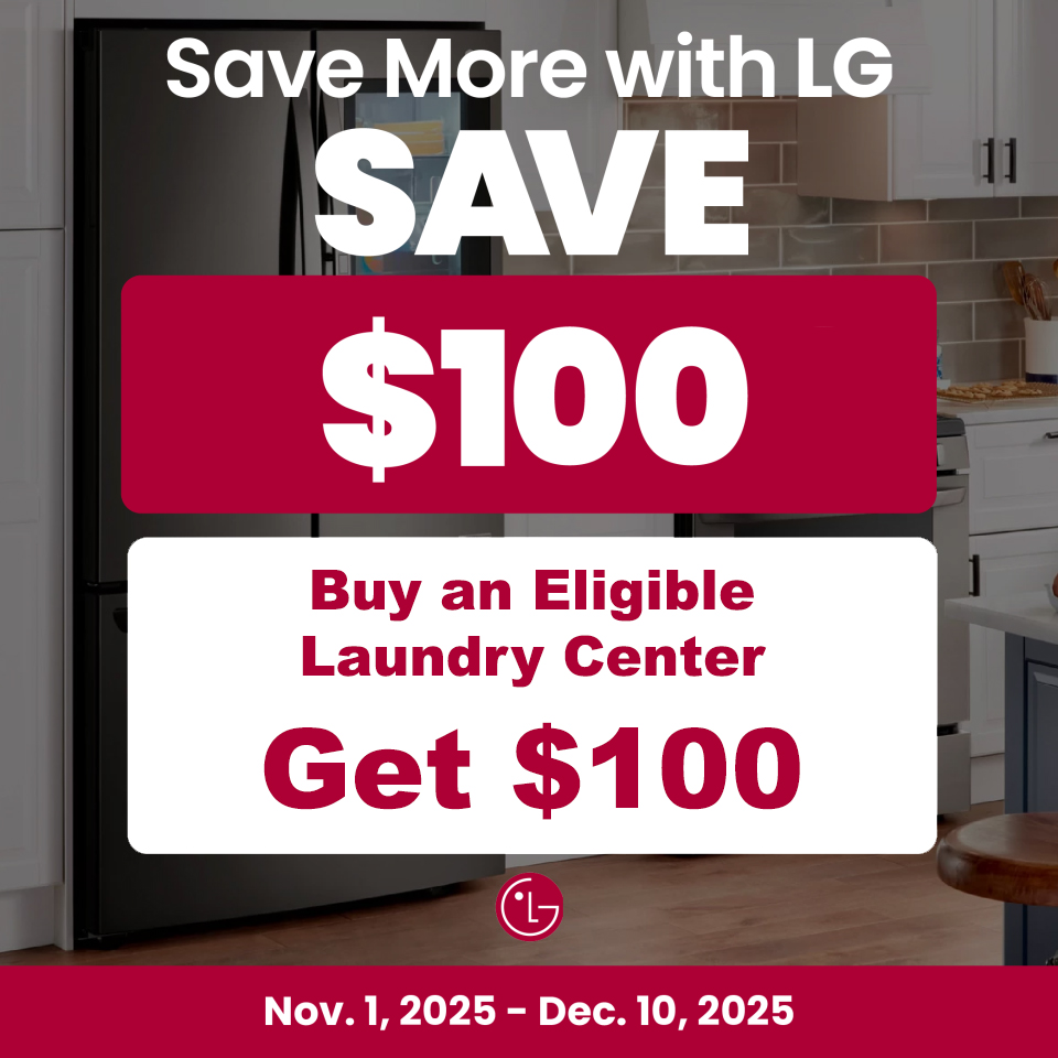 LG NECO Buy a Laundry Center - Get Back $100 November 2025