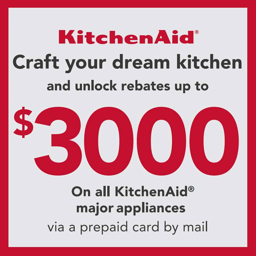 KitchenAid Craft Your Dream Kitchen up to $2000 (Additional $1000 on specific Models) - January 2026