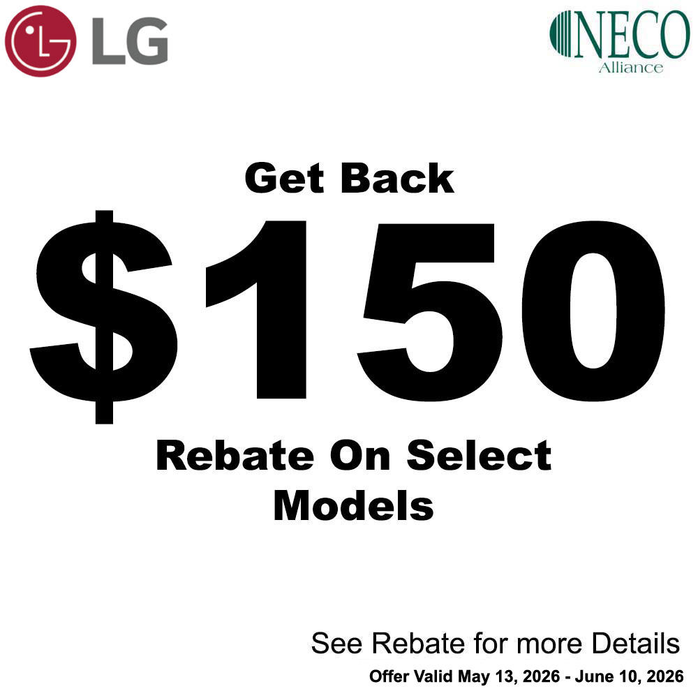 LG NECO Dishwasher Rebate - $150 May 2026
