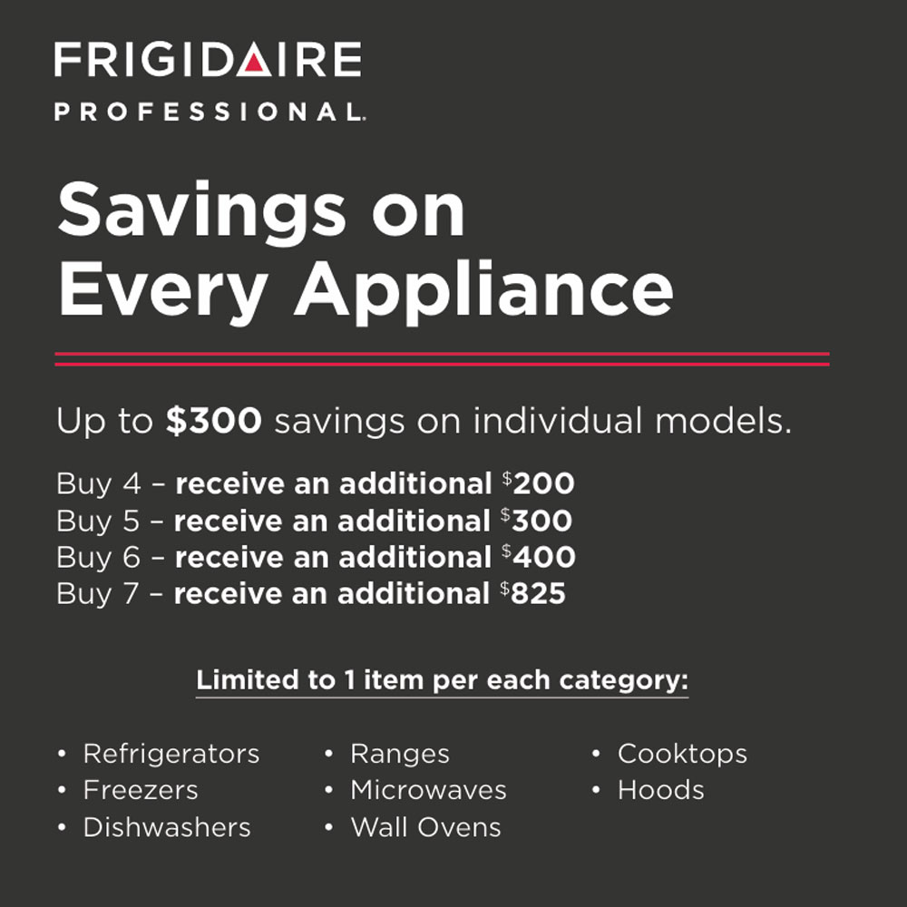 Frigidaire Professional Save up to $2000 July 2026