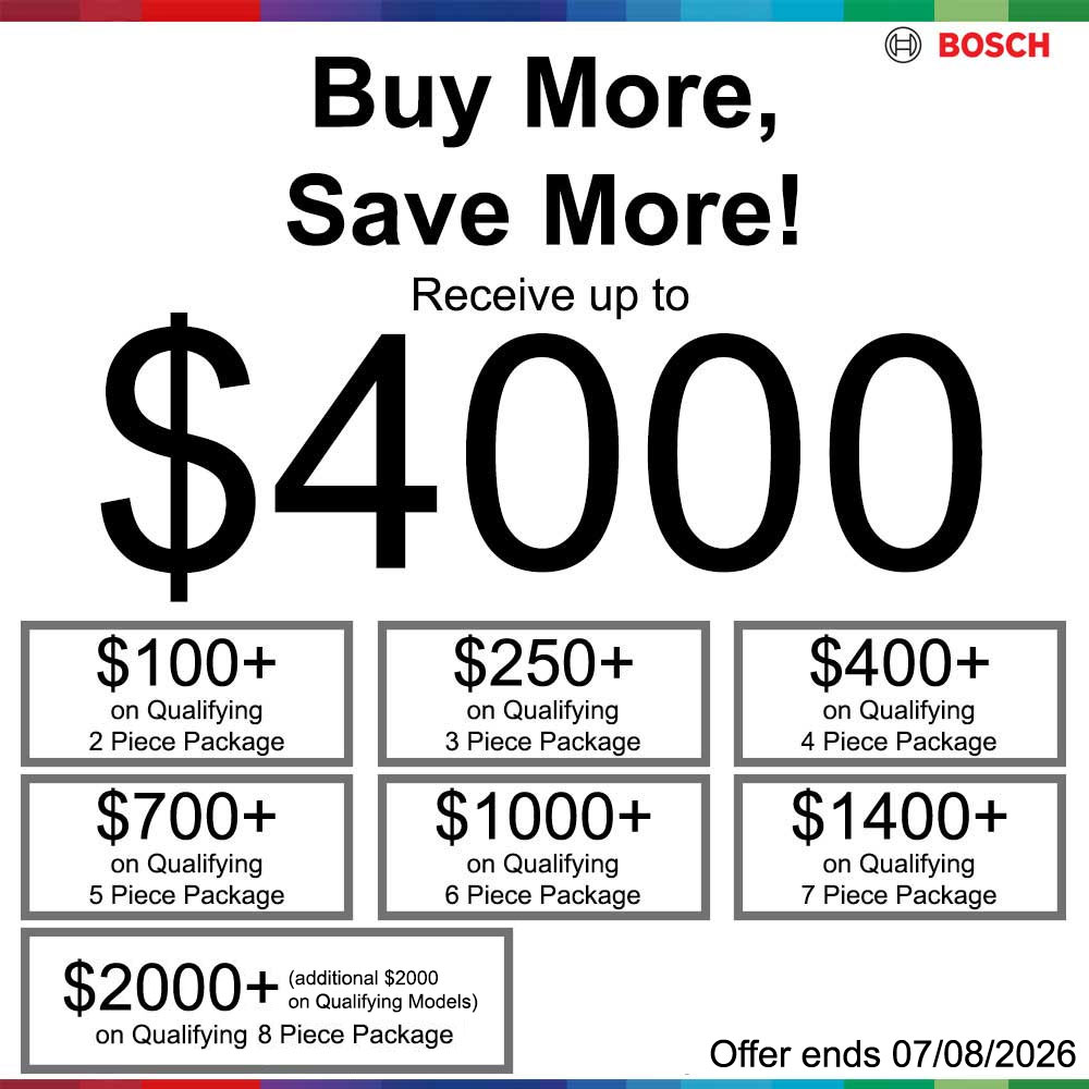 Bosch Buy More Save More up to $4000 July 2026