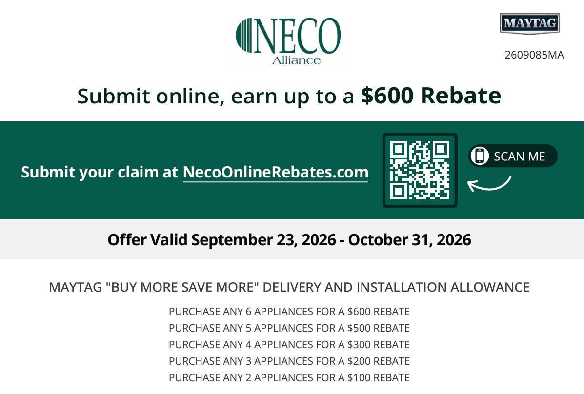 Maytag NECO Buy More Save More September 2026