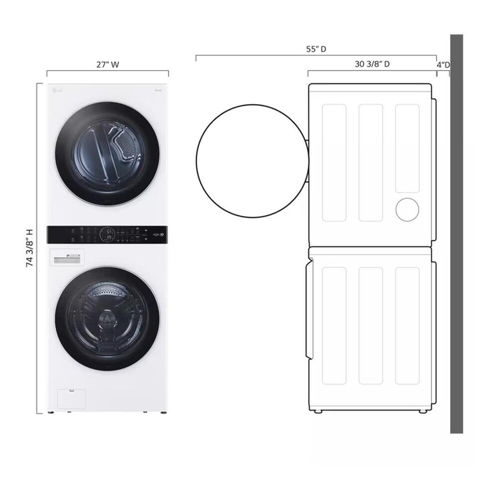 LG 11.9 cu. ft. Laundry Center WKGX201HWA | Shop Appliances