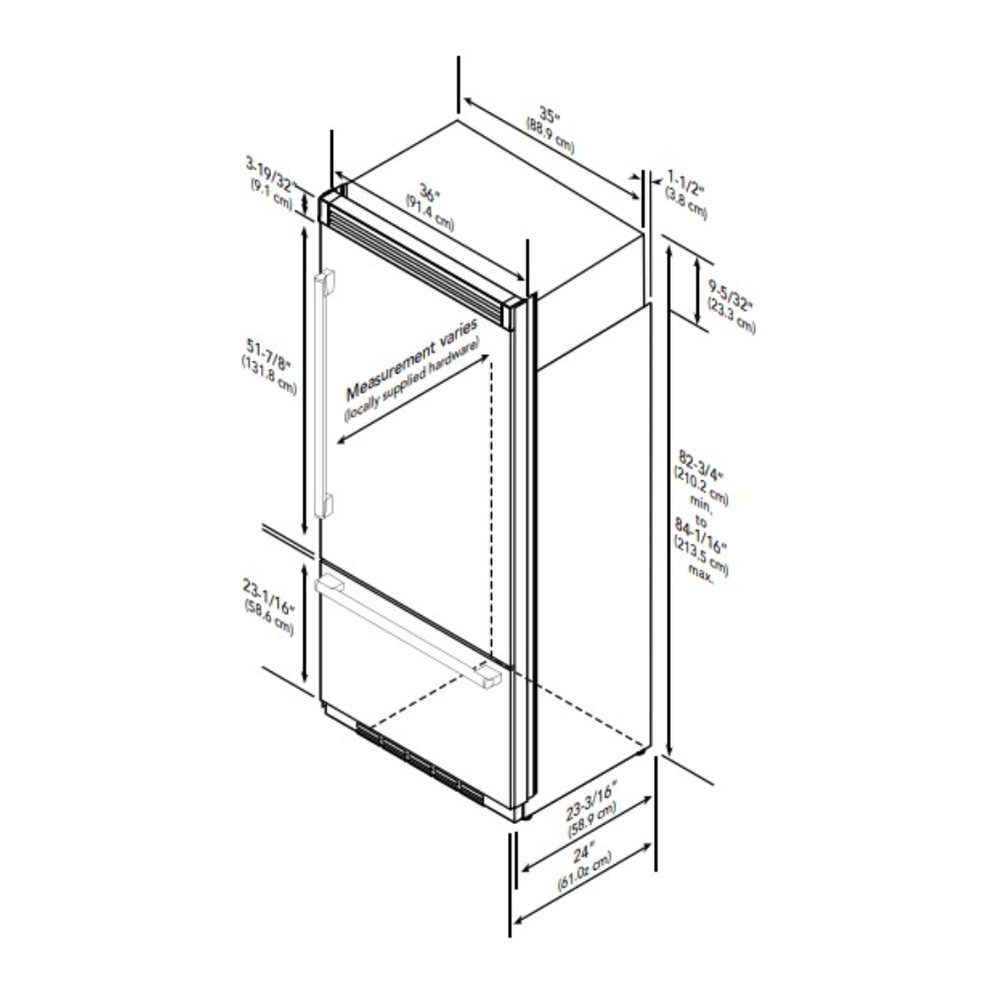Viking 20.4 cu. ft. Bottom Freezer Refrigerator FDBB5364L | Shop