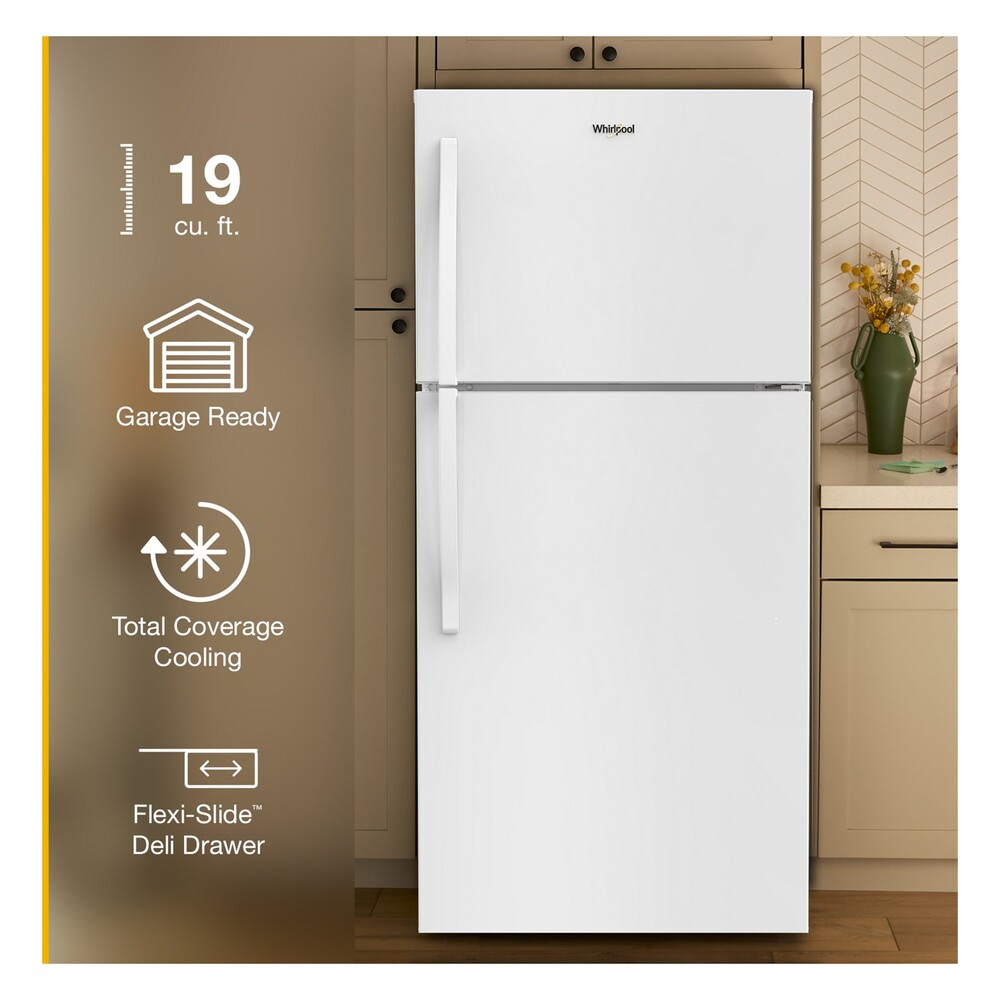 Whirlpool 19.3 cu. ft. Top Freezer Refrigerator WRTX7419SW | Shop